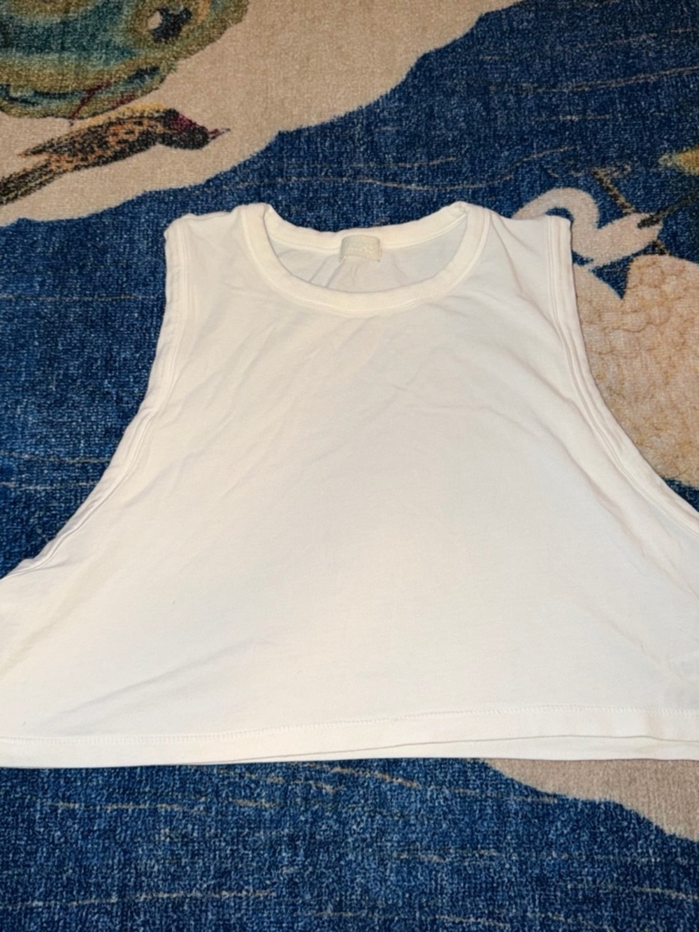SKIMS White Sleeveless Crop Tank
